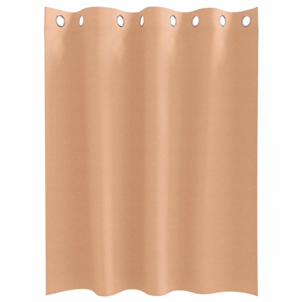 Tende Blackout con Anelli 2 pcs Marrone Chiaro 140 x 140 cm | homemem39