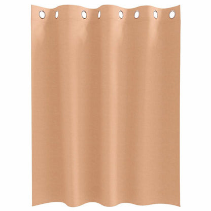 Tende Blackout con Anelli 2 pcs Marrone Chiaro 140 x 140 cm | homemem39