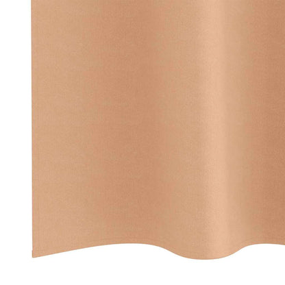 Tende Blackout con Anelli 2 pcs Marrone Chiaro 225 x 140 cm | homemem39