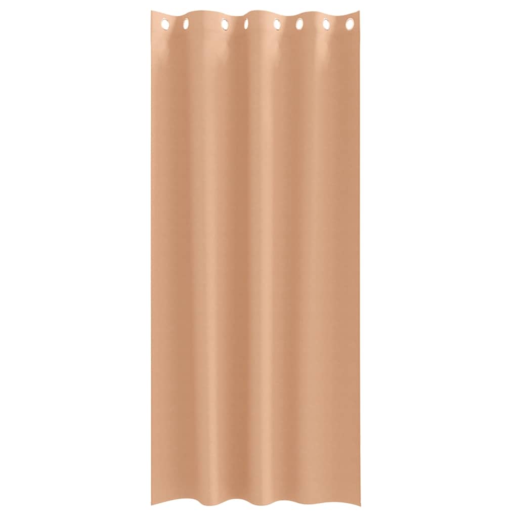 Tende Blackout con Anelli 2 pcs Marrone Chiaro 245 x 140 cm | homemem39