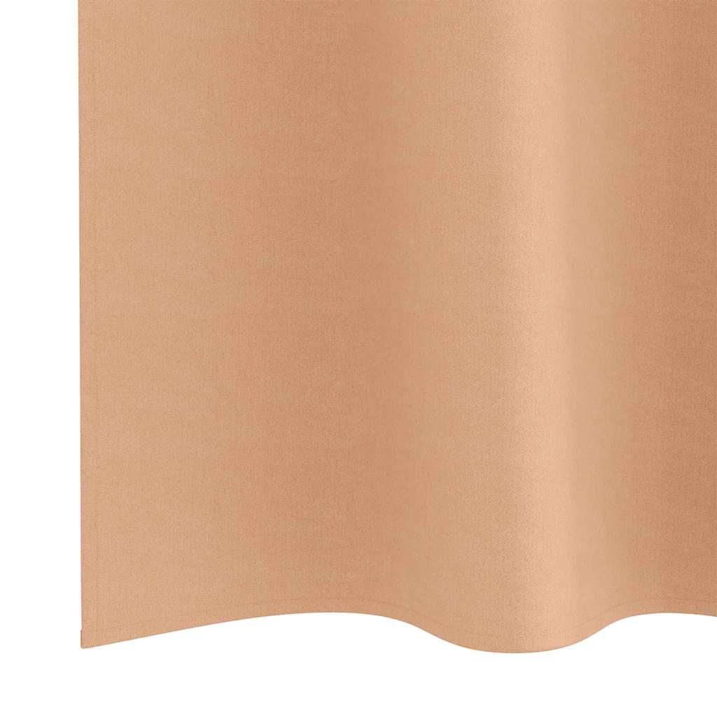 Tende Blackout con Anelli 2 pcs Marrone Chiaro 260 x 140 cm | homemem39