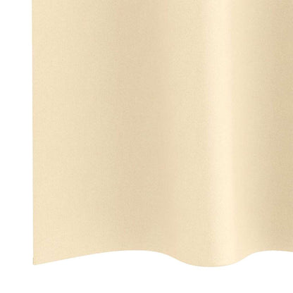Tende Blackout con Anelli 2 pcs Crema 140 x 140 cm Poliestere | homemem39