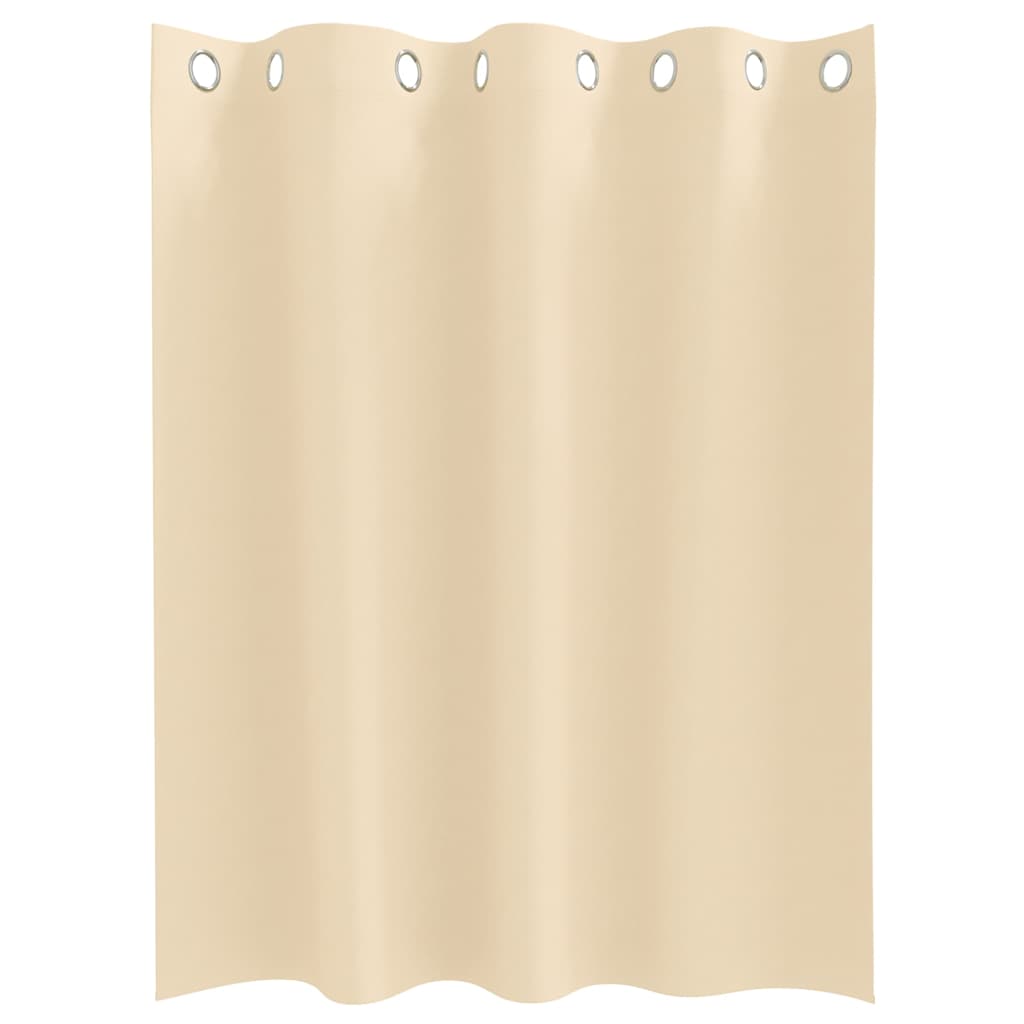 Tende Blackout con Anelli 2 pcs Crema 140 x 140 cm Poliestere | homemem39