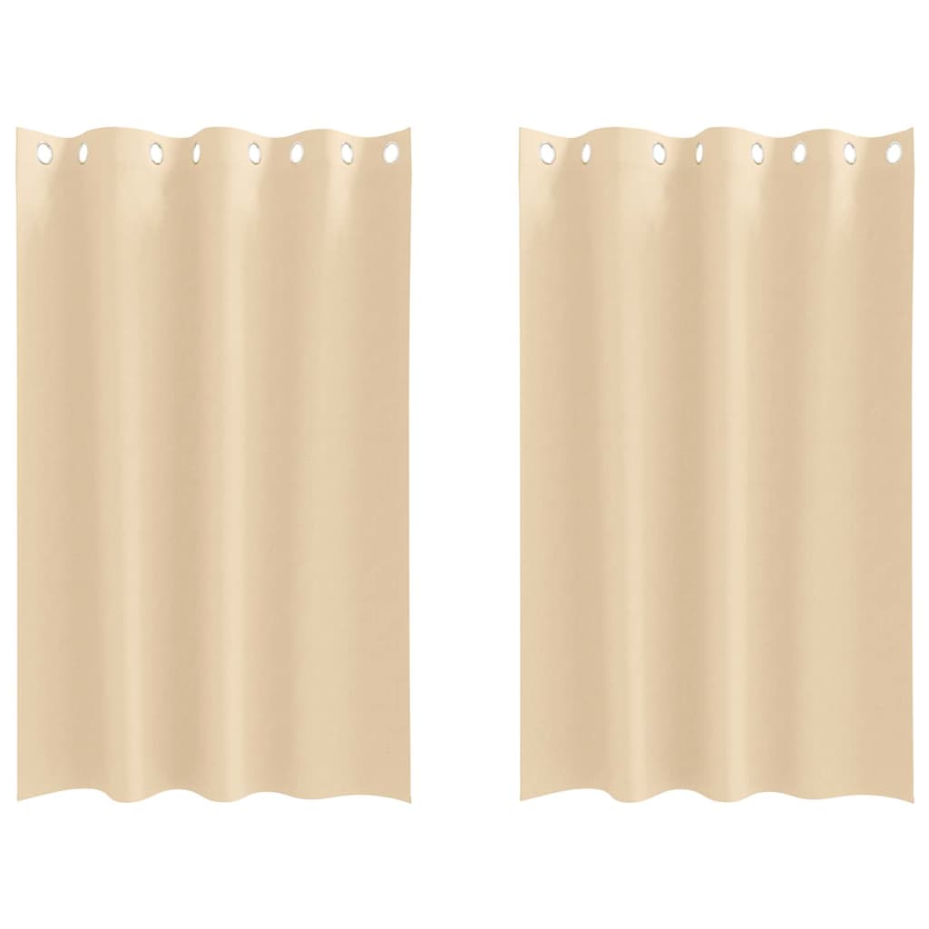 Tende Blackout con Anelli 2 pcs Crema 175 x 140 cm Poliestere | homemem39