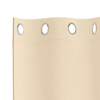 Tende Blackout con Anelli 2 pcs Crema 225 x 140 cm Poliestere | homemem39