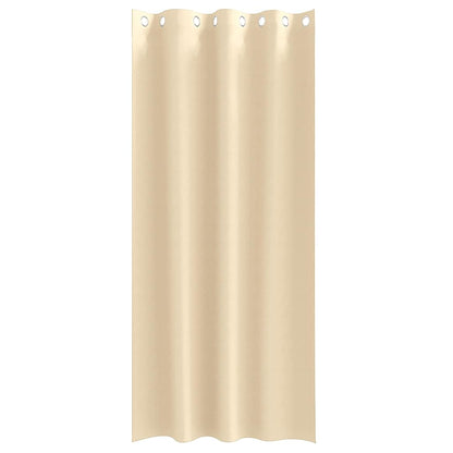 Tende Blackout con Anelli 2 pcs Crema 245 x 140 cm Poliestere | homemem39