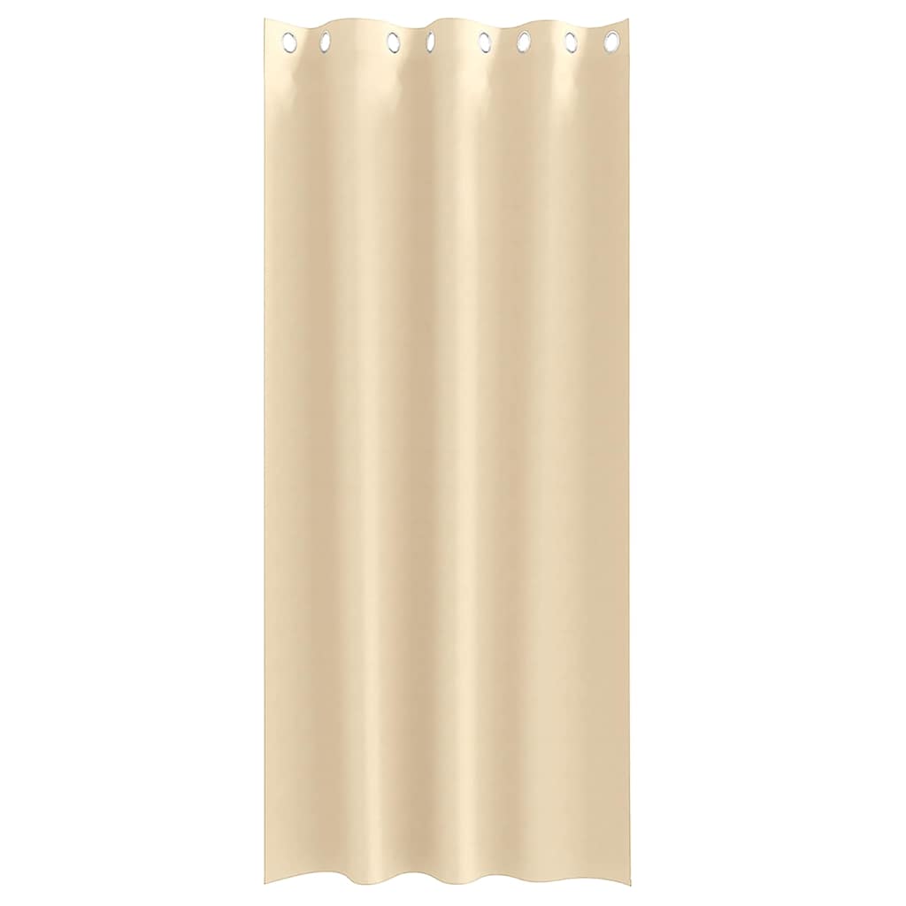 Tende Blackout con Anelli 2 pcs Crema 260 x 140 cm Poliestere | homemem39