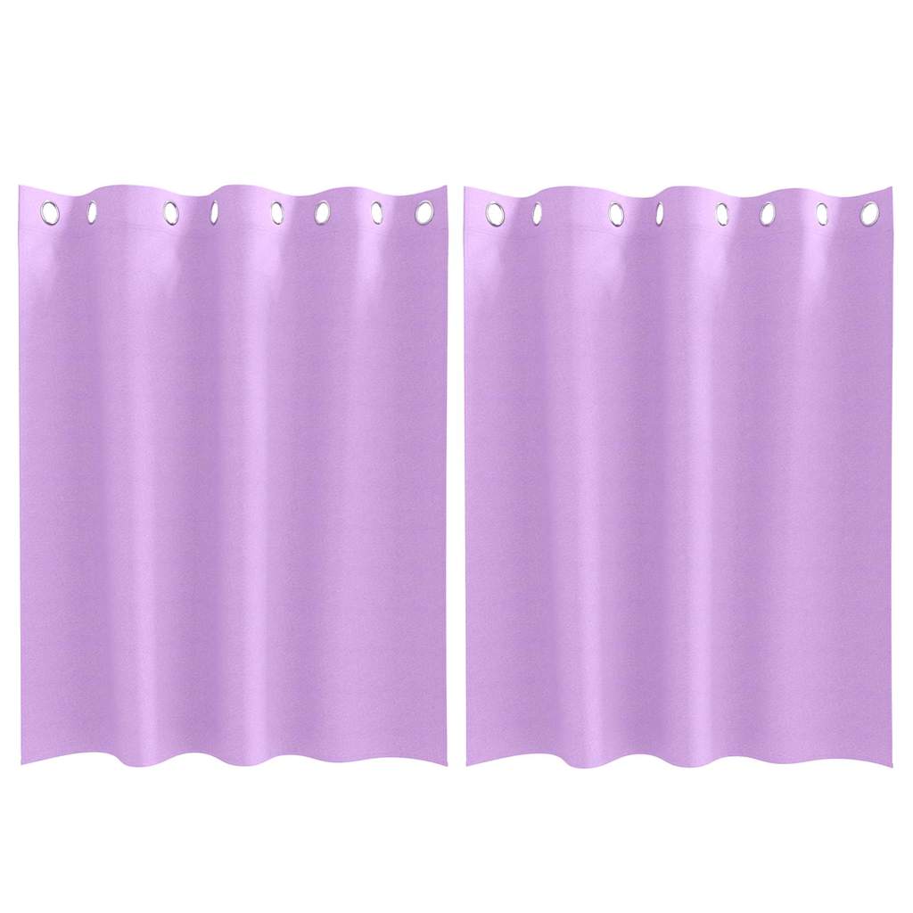 Tende Blackout con Anelli 2 pcs Viola 140 x 140 cm Poliestere | homemem39