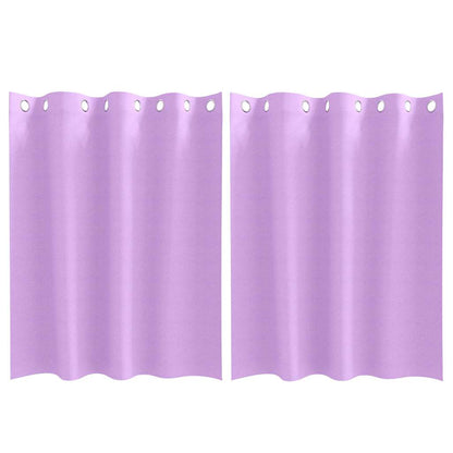 Tende Blackout con Anelli 2 pcs Viola 140 x 140 cm Poliestere | homemem39