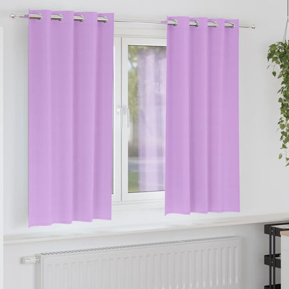 Tende Blackout con Anelli 2 pcs Viola 175 x 140 cm Poliestere | homemem39