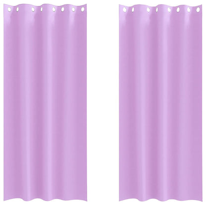Tende Blackout con Anelli 2 pcs Viola 225 x 140 cm Poliestere