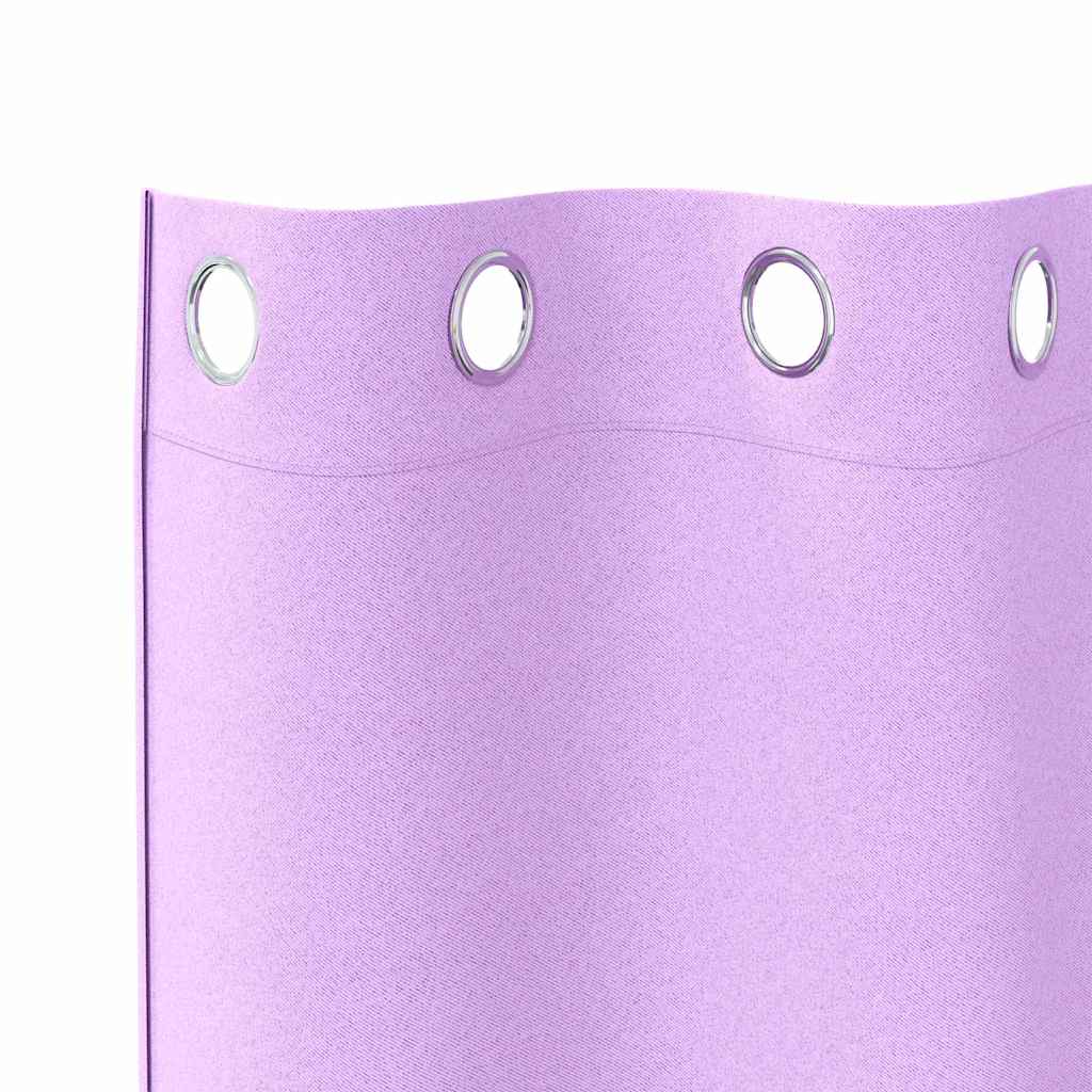 Tende Blackout con Anelli 2 pcs Viola 245 x 140 cm Poliestere | homemem39