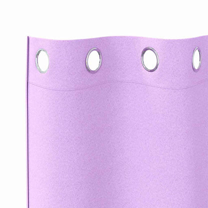 Tende Blackout con Anelli 2 pcs Viola 245 x 140 cm Poliestere | homemem39