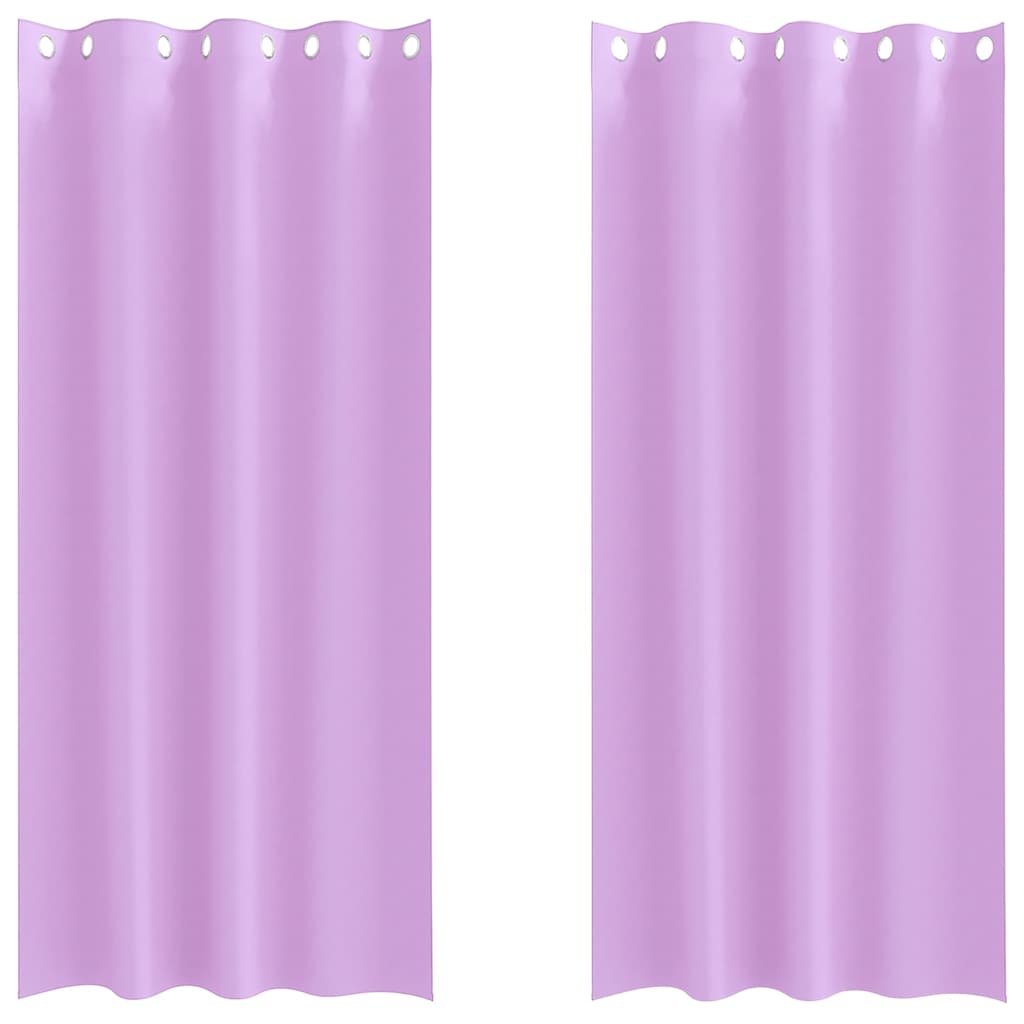 Tende Blackout con Anelli 2 pcs Viola 260 x 140 cm Poliestere | homemem39