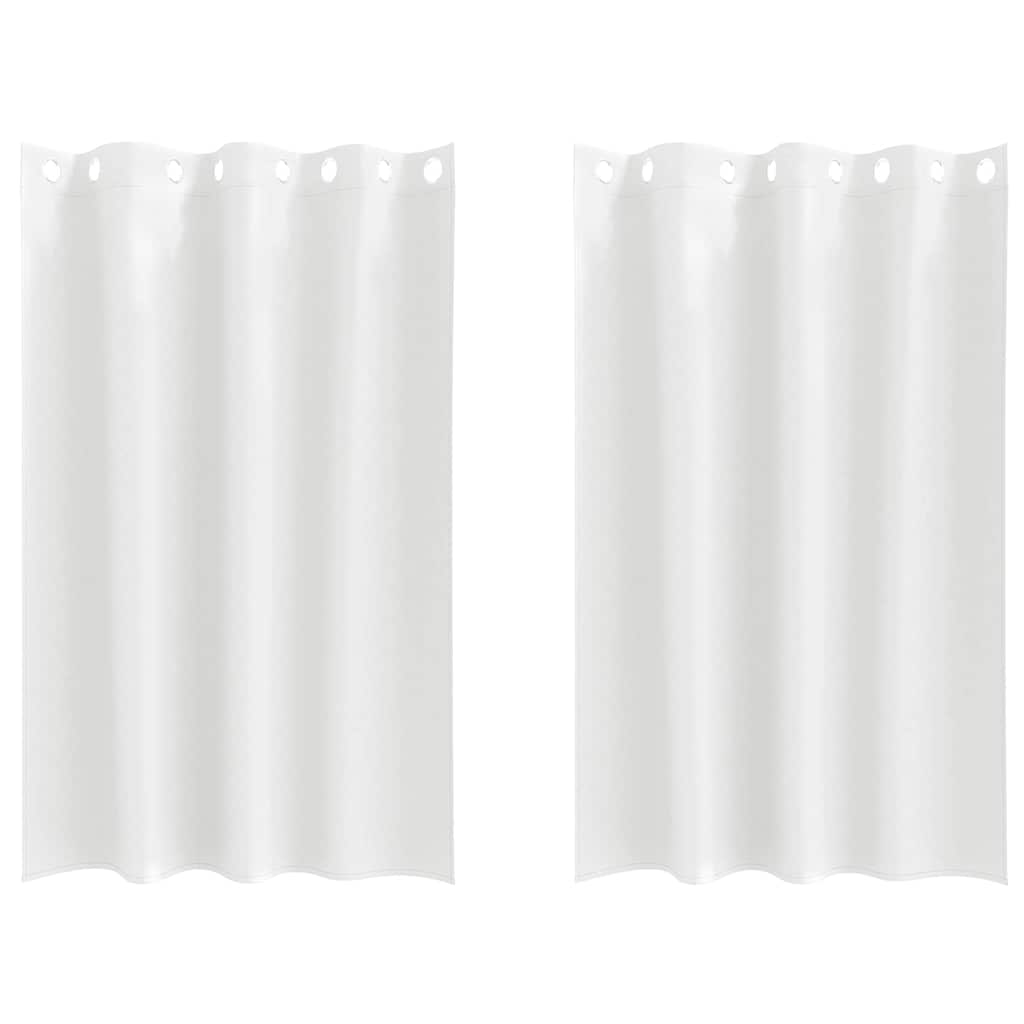Tende Blackout con Anelli 2 pcs Bianco Puro 175 x 140 cm | homemem39