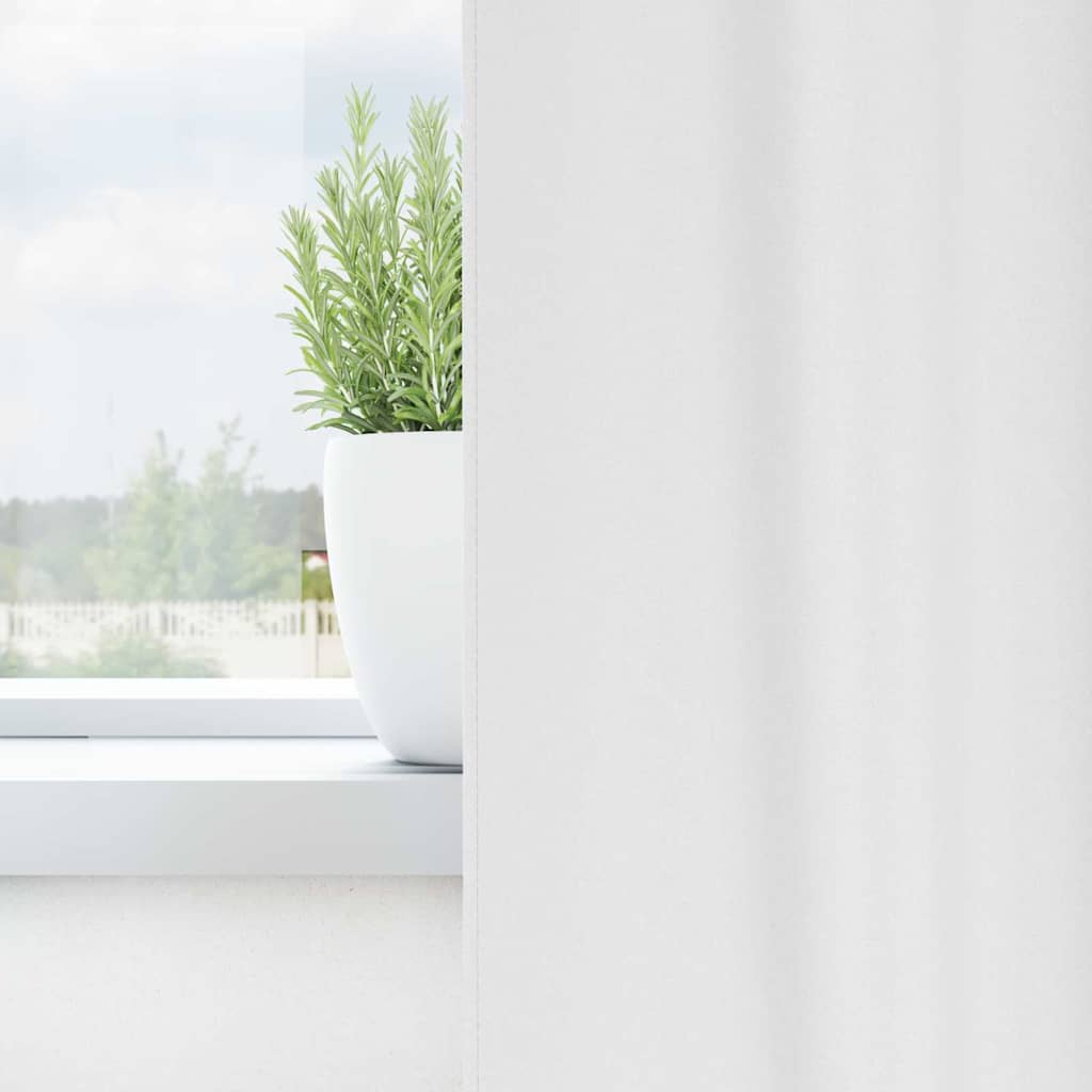 Tende Blackout con Anelli 2 pcs Bianco Puro 225 x 140 cm | homemem39