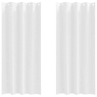 Tende Blackout con Anelli 2 pcs Bianco Puro 245 x 140 cm | homemem39