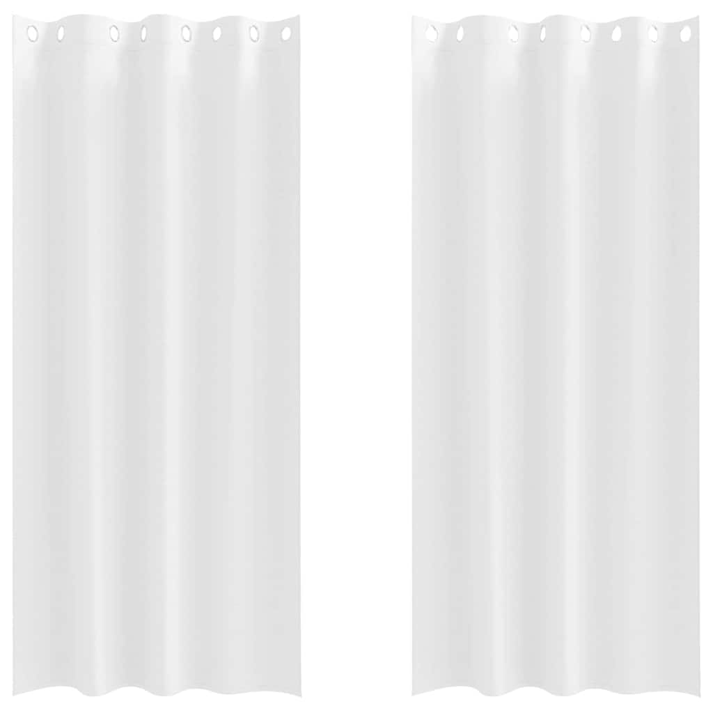 Tende Blackout con Anelli 2 pcs Bianco Puro 260 x 140 cm | homemem39