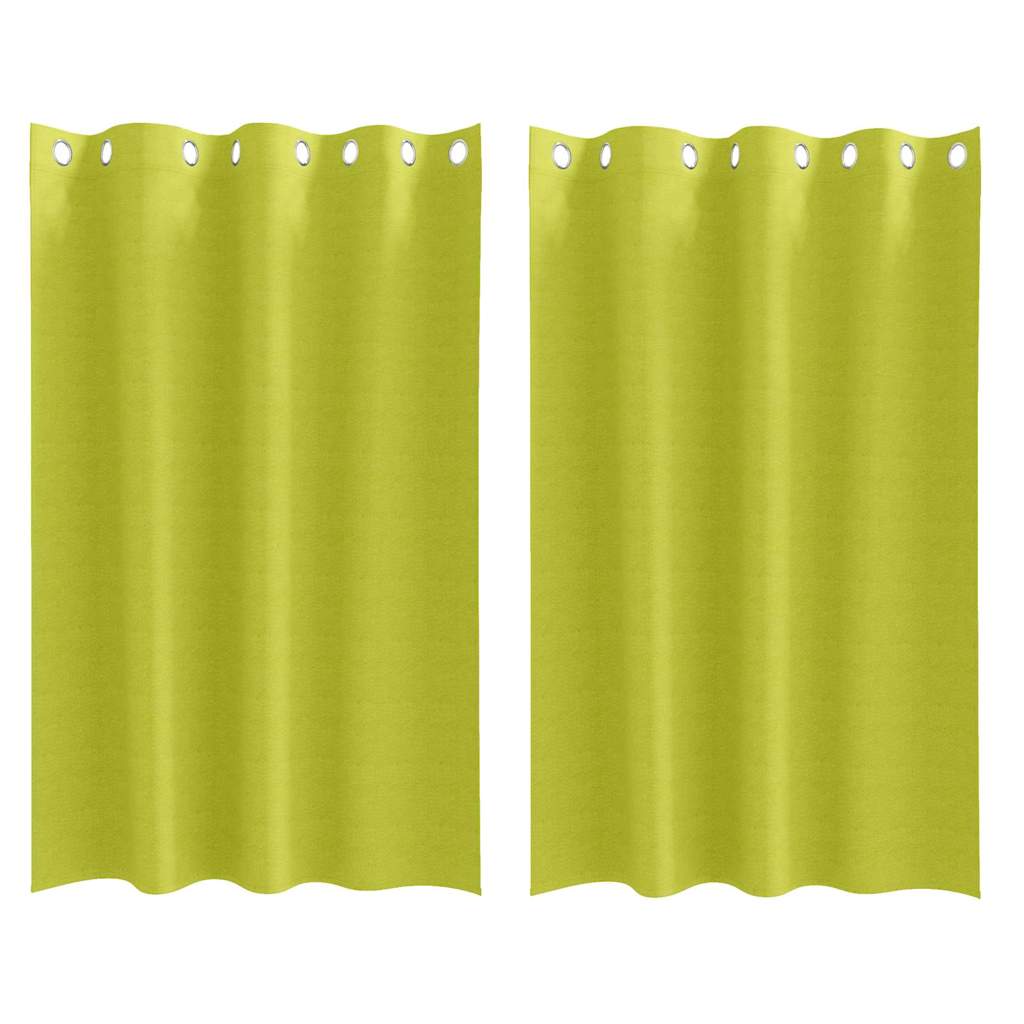 Tende Blackout con Anelli 2 pcs Verde 175 x 140 cm Poliestere | homemem39