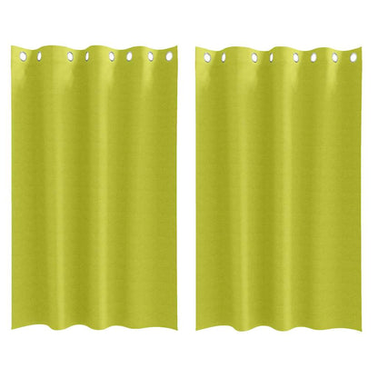 Tende Blackout con Anelli 2 pcs Verde 175 x 140 cm Poliestere | homemem39