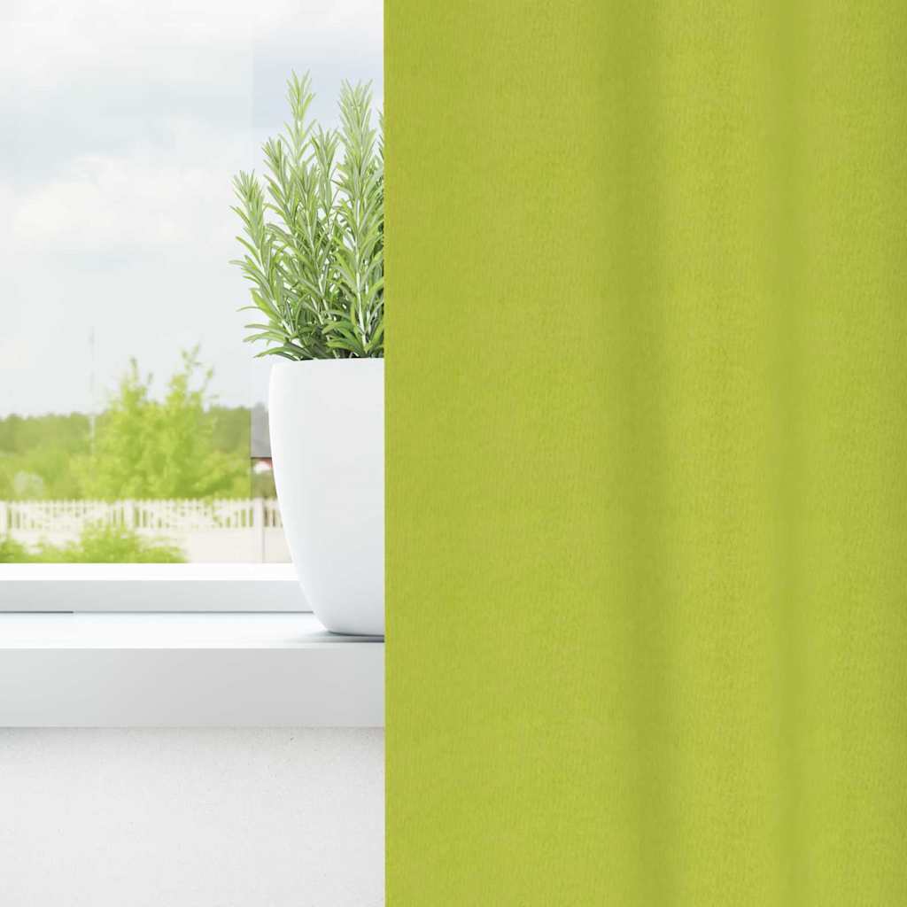 Tende Blackout con Anelli 2 pcs Verde 245 x 140 cm Poliestere | homemem39