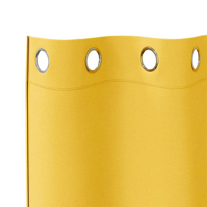 Tende Blackout con Anelli 2 pcs Giallo senape 245 x 140 cm | homemem39