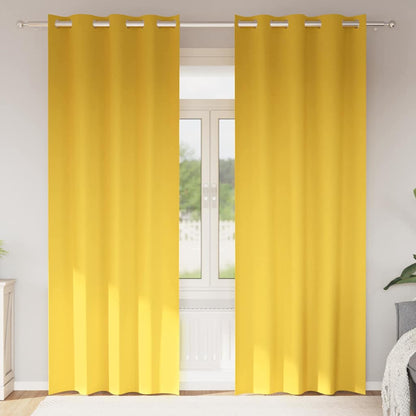 Tende Blackout con Anelli 2 pcs Giallo senape 260 x 140 cm | homemem39
