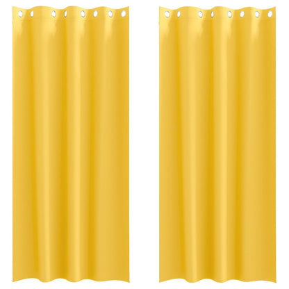 Tende Blackout con Anelli 2 pcs Giallo senape 260 x 140 cm | homemem39