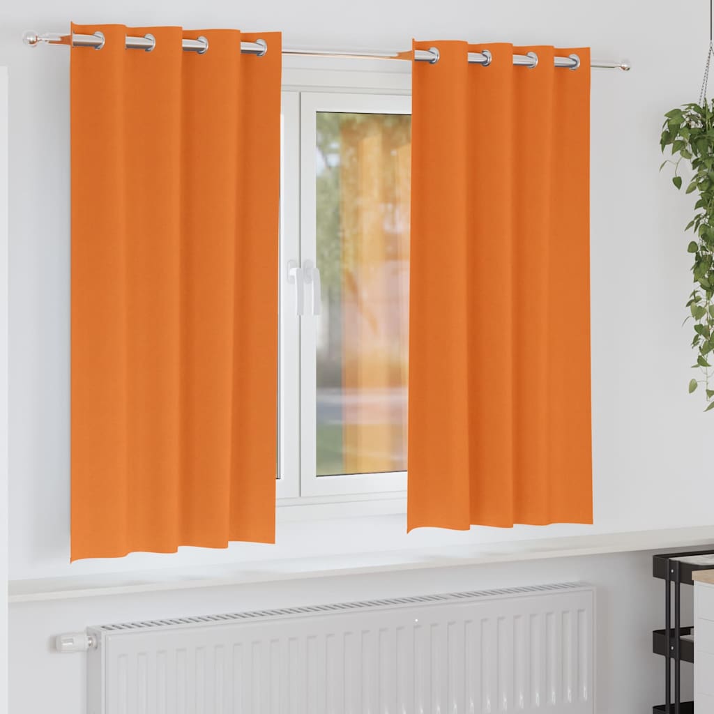 Tende Blackout con Anelli 2 pcs Arancione Vivo 175 x 140 cm | homemem39