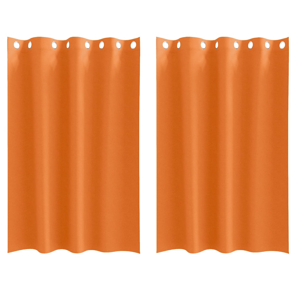 Tende Blackout con Anelli 2 pcs Arancione Vivo 175 x 140 cm | homemem39