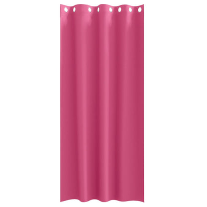 Tende Blackout con Anelli 2 pcs Rosa Vivo 225 x 140 cm