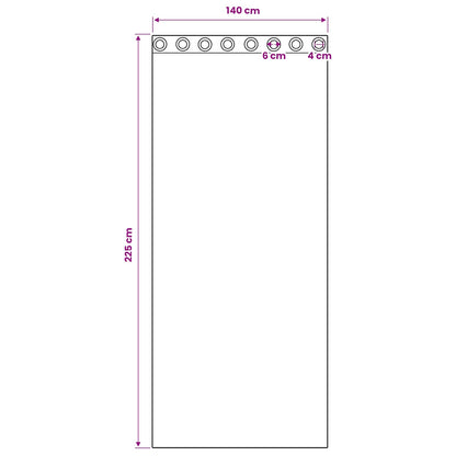 Tende Blackout con Anelli 2 pz Rosa Vivo 225 x 140 cm | homemem39