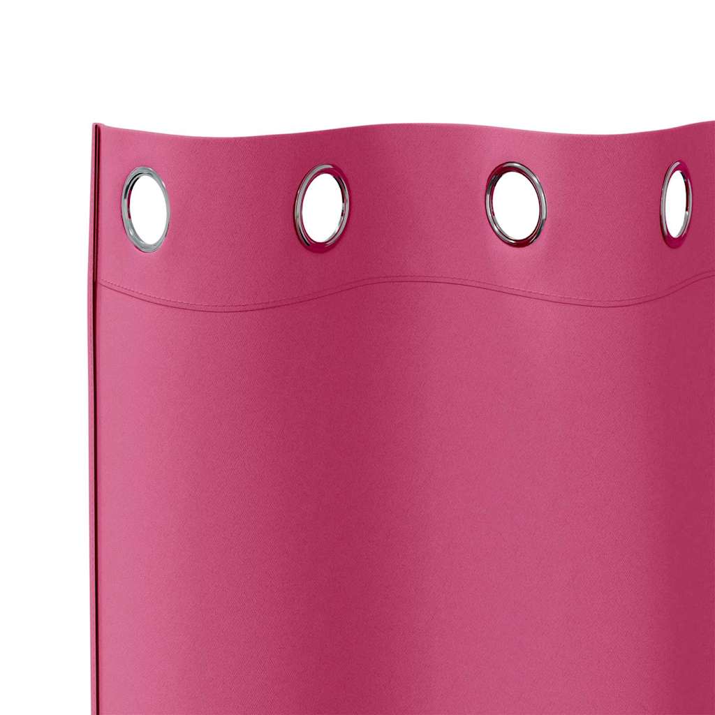 Tende Blackout con Anelli 2 pcs Rosa Vivo 245 x 140 cm | homemem39