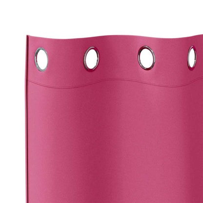 Tende Blackout con Anelli 2 pcs Rosa Vivo 245 x 140 cm | homemem39