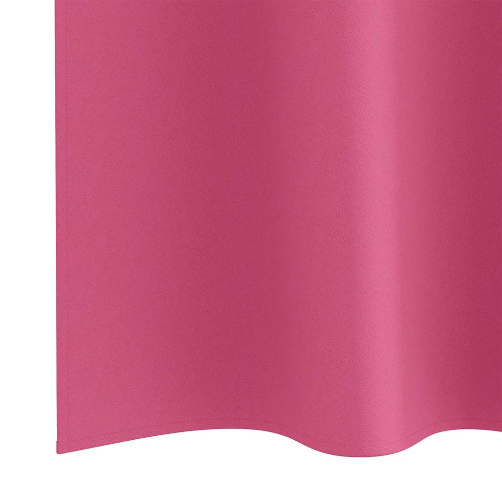 Tende Blackout con Anelli 2 pcs Rosa Vivo 260 x 140 cm