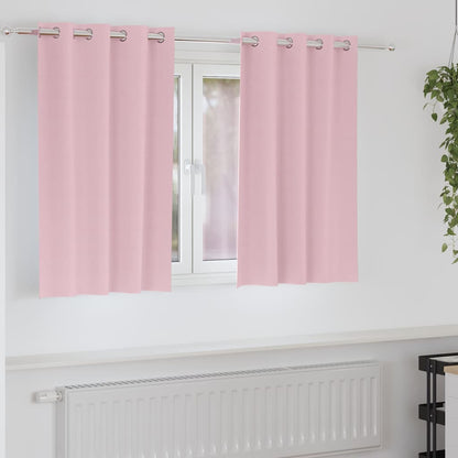 Tende Blackout con Anelli 2 pcs Rosa baby 140 x 140 cm | homemem39
