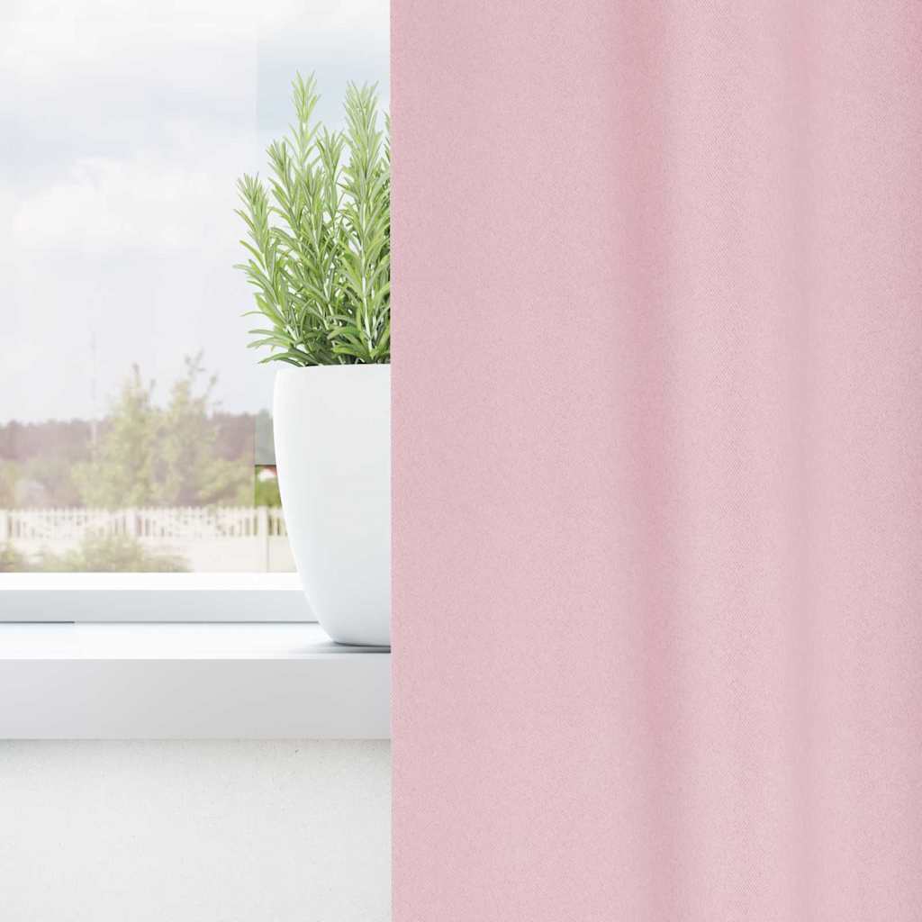 Tende Blackout con Anelli 2 pcs Rosa baby 175 x 140 cm | homemem39