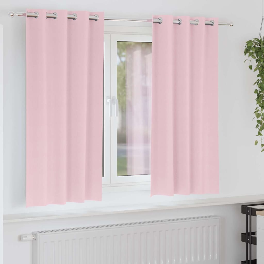Tende Blackout con Anelli 2 pcs Rosa baby 175 x 140 cm | homemem39