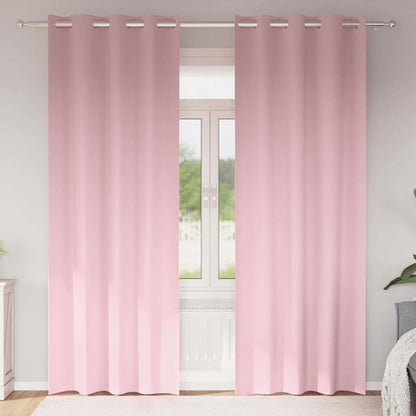 Tende Blackout con Anelli 2 pcs Rosa baby 225 x 140 cm | homemem39