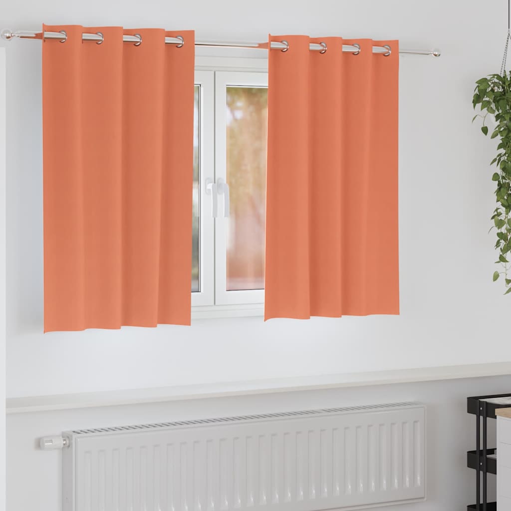 Tende Blackout con Anelli 2 pcs Terracotta 140 x 140 cm | homemem39