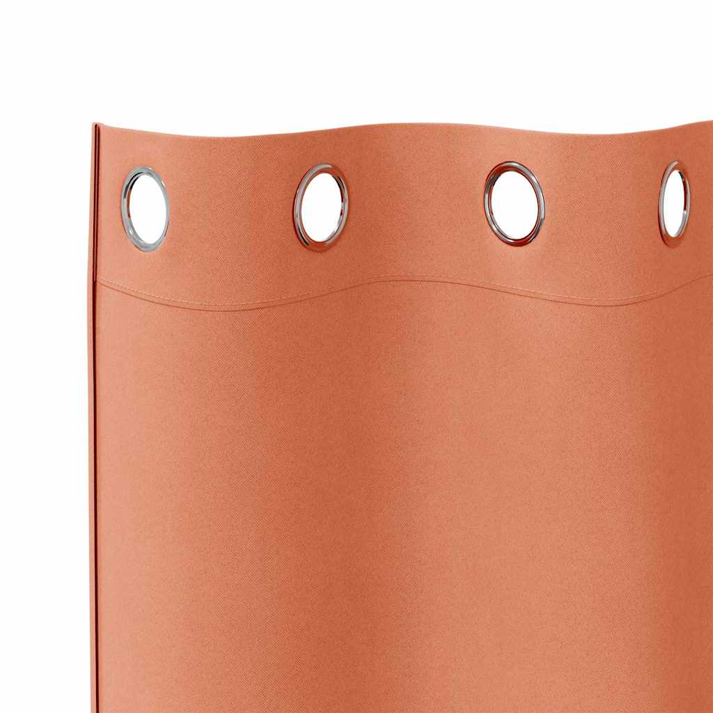 Tende Blackout con Anelli 2 pcs Terracotta 225 x 140 cm | homemem39