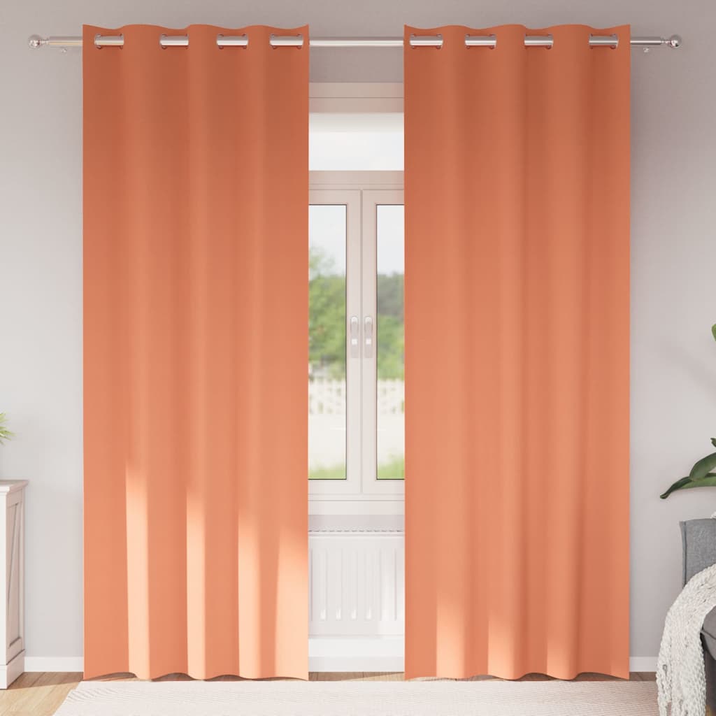 Tende Blackout con Anelli 2 pcs Terracotta 225 x 140 cm | homemem39