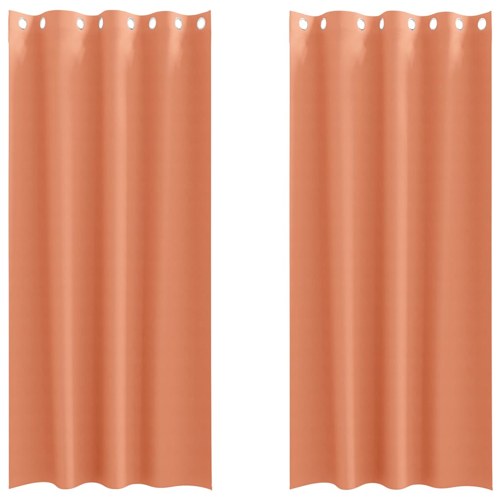 Tende Blackout con Anelli 2 pcs Terracotta 260 x 140 cm