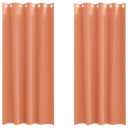 Tende Blackout con Anelli 2 pcs Terracotta 260 x 140 cm