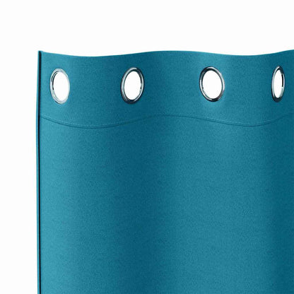 Tende Blackout con Anelli 2 pcs Turchese 245 x 140 cm | homemem39
