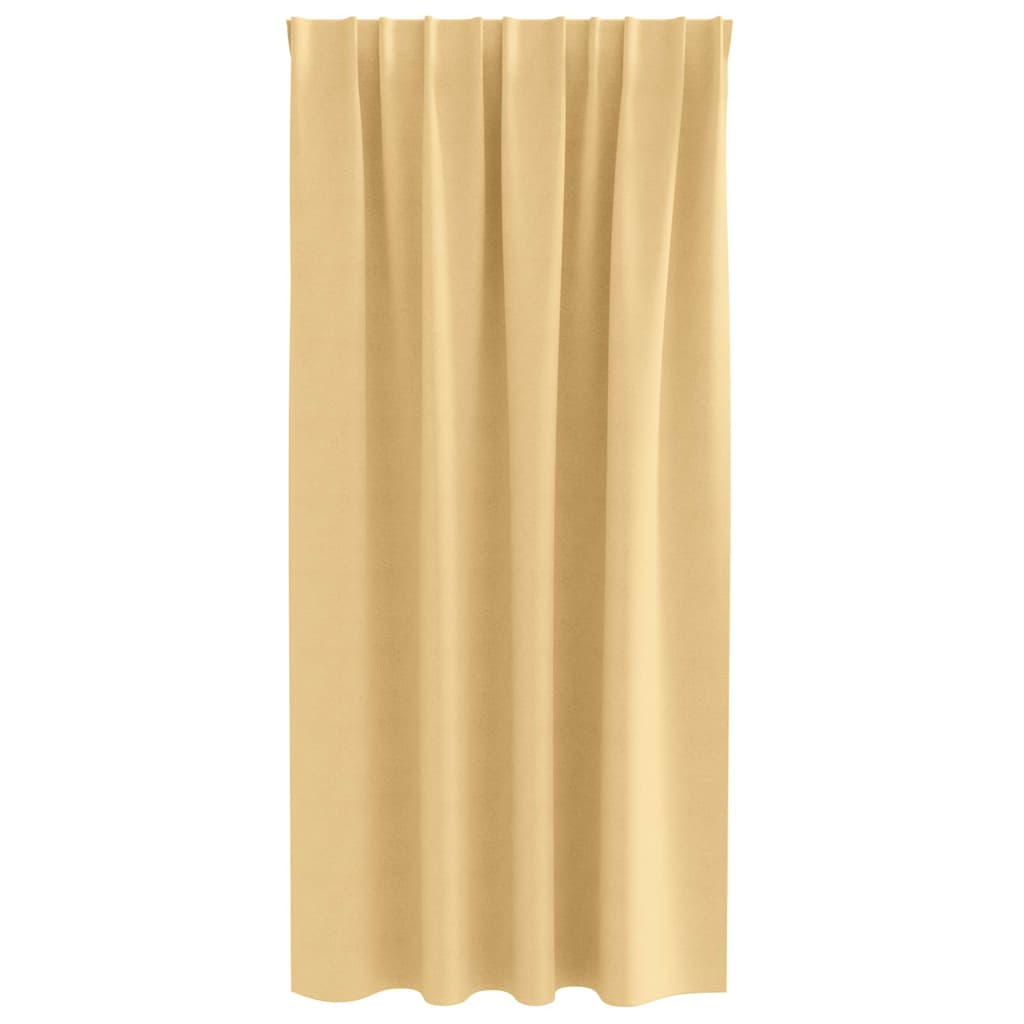 Tende Blackout con Anelli 2 pcs Beige 175 x 140 cm Poliestere | homemem39