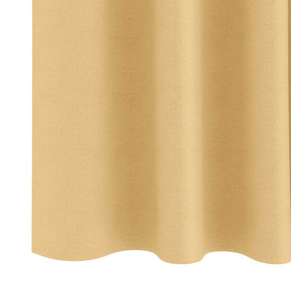 Tende Blackout con Anelli 2 pcs Beige 245 x 140 cm Poliestere | homemem39