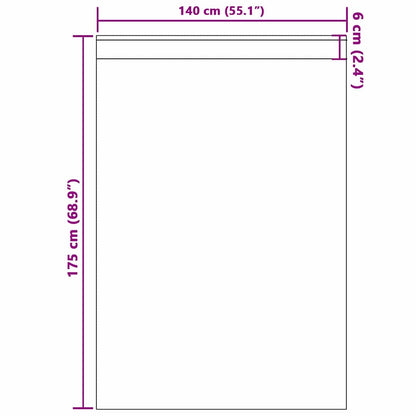 Tende Blackout con Anelli 2 pcs Nero 175 x 140 cm Poliestere | homemem39