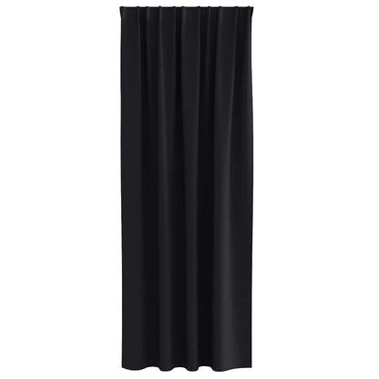 Tende Blackout con Anelli 2 pcs Nero 260 x 140 cm Poliestere | homemem39