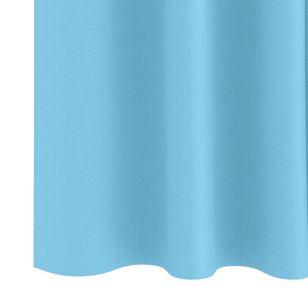 Tende Blackout con Anelli 2 pcs Blu Chiaro 225 x 140 cm | homemem39